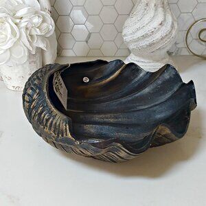 NEW! LARGE BOHO Metal CLAM SHELL BOWL